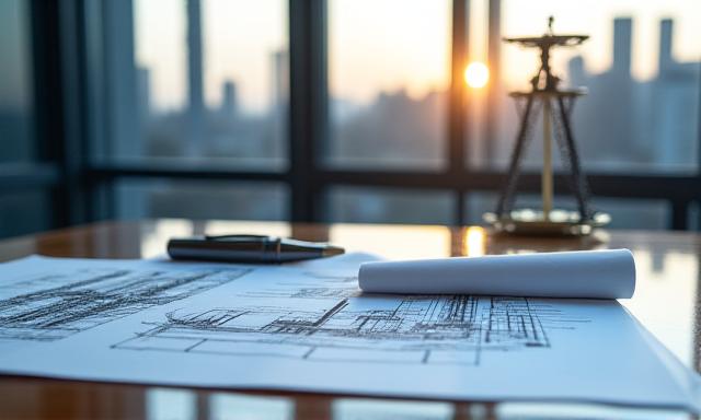 Concetto di contratti legali e industria cementizia